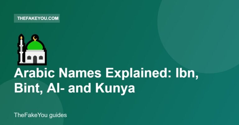 Arabic Names Explained: Ibn, Bint, Al- and Kunya