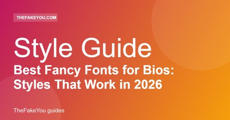 Best Fancy Fonts for Bios: Styles That Work in 2026
