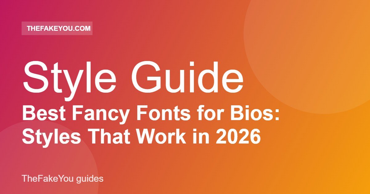 Best Fancy Fonts for Bios: Styles That Work in 2026
